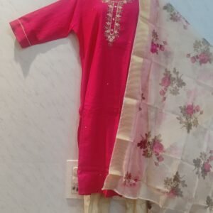 Chudidar 3 pes seat Chanderi cotton with lining
