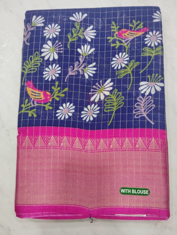 Lenin Cotton saree with border full sarees a work with blouse
