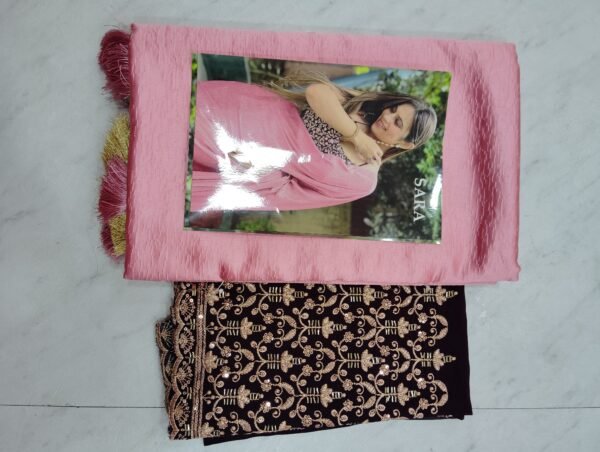 SARA fancy saree crush model with designer blouse