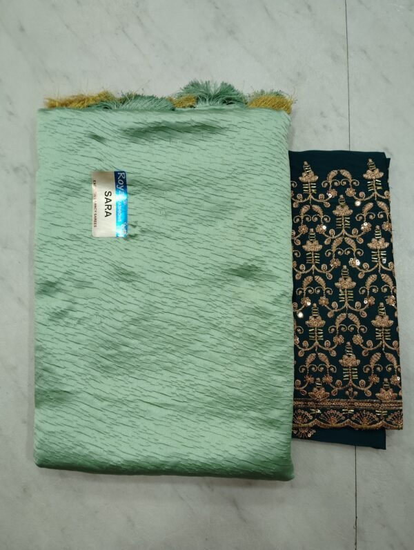 SARA fancy saree crush model with designer blouse