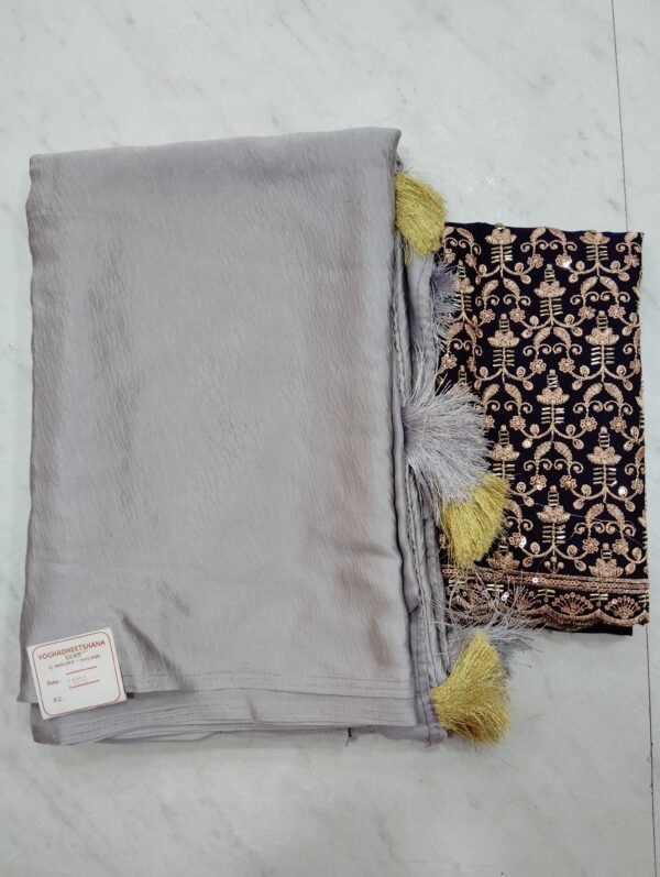 SARA fancy saree crush model with designer blouse