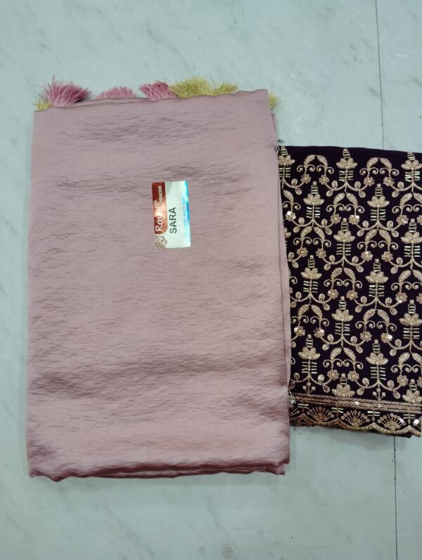 SARA fancy saree crush model with designer blouse