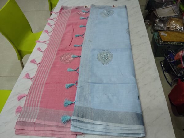 AKKRITI PURE LINEN COTTON SAREES