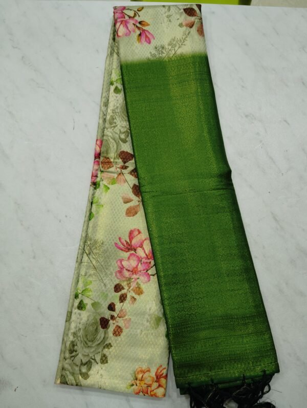 Grapes silk digital printed saree