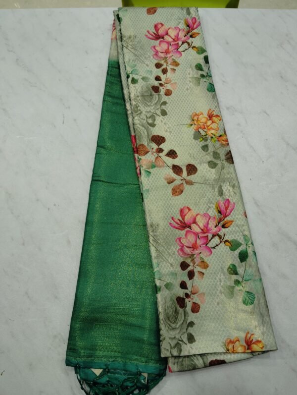 Grapes silk digital printed saree