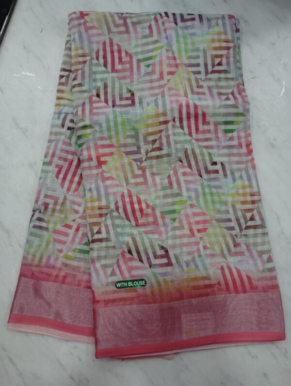 Linen cotton saree
