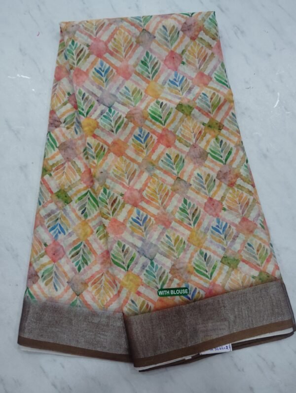 Linen cotton saree