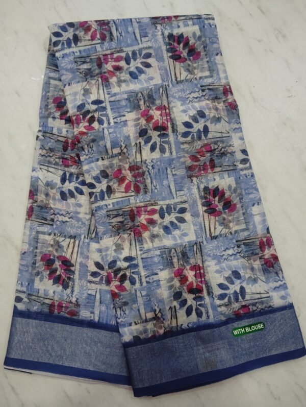 Linen cotton saree