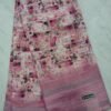 Linen cotton saree with silver Jerry stripes