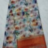 Linen cotton saree with silver Jerry stripes