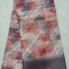 Linen cotton saree with silver Jerry stripes