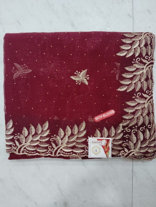 Embroiding fancy sarees