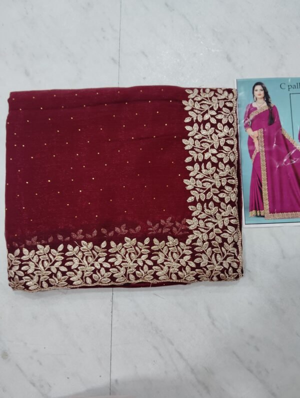 C pallu siroski saree