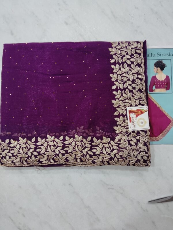 C pallu siroski saree